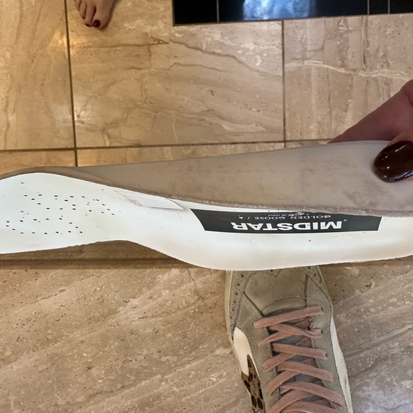 Golden Goose High-Top Sneakers - Gray and Pink with Leopard Detail - Picture 11 of 12